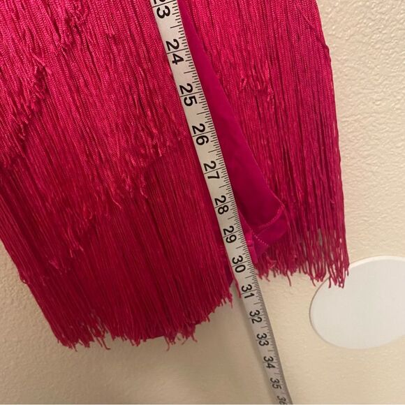 Weissman Dance costume hot pink sassy fringe dress Spice Up Your Life 14130 MA - Picture 10 of 12